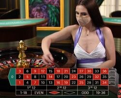 Carton des tables de roulettes en ligne avec croupiers en direct auprès des internautes