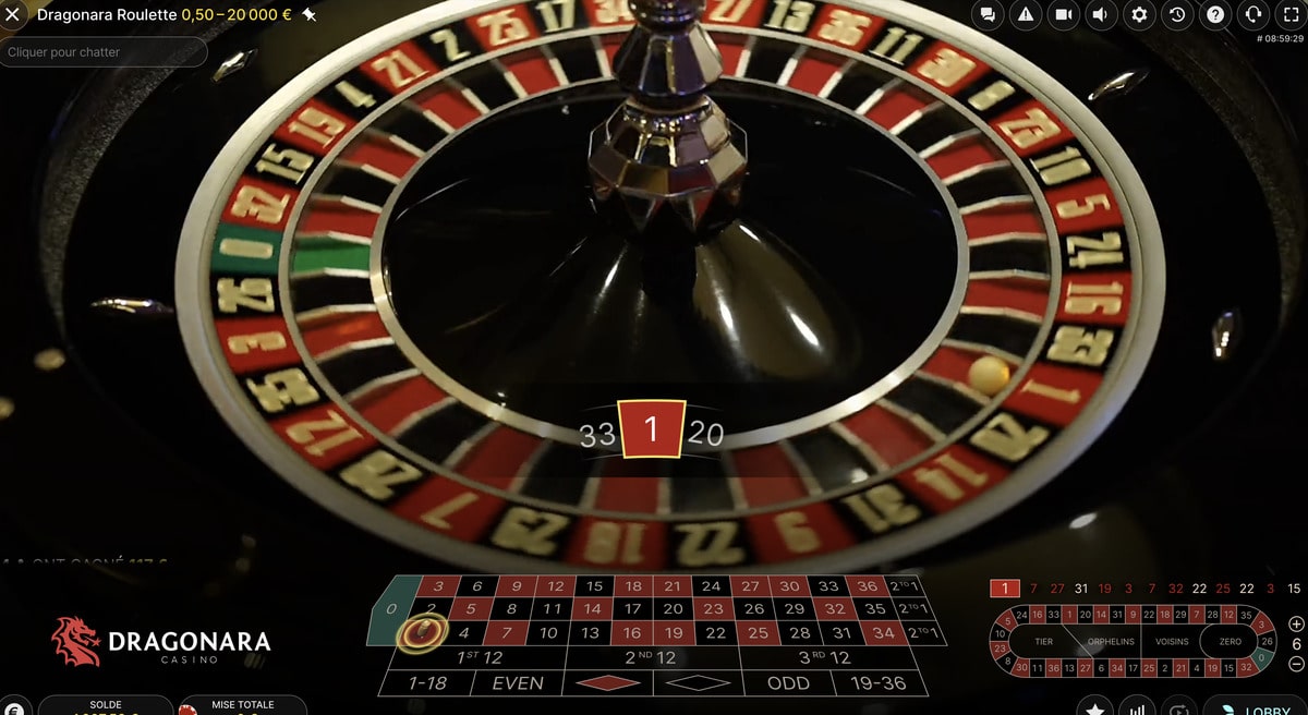 Cylindre Roulette Dragonara