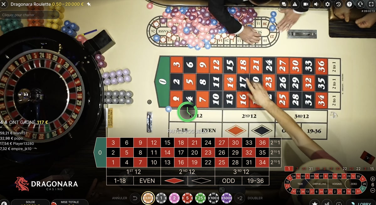 Jetons Roulette Dragonara