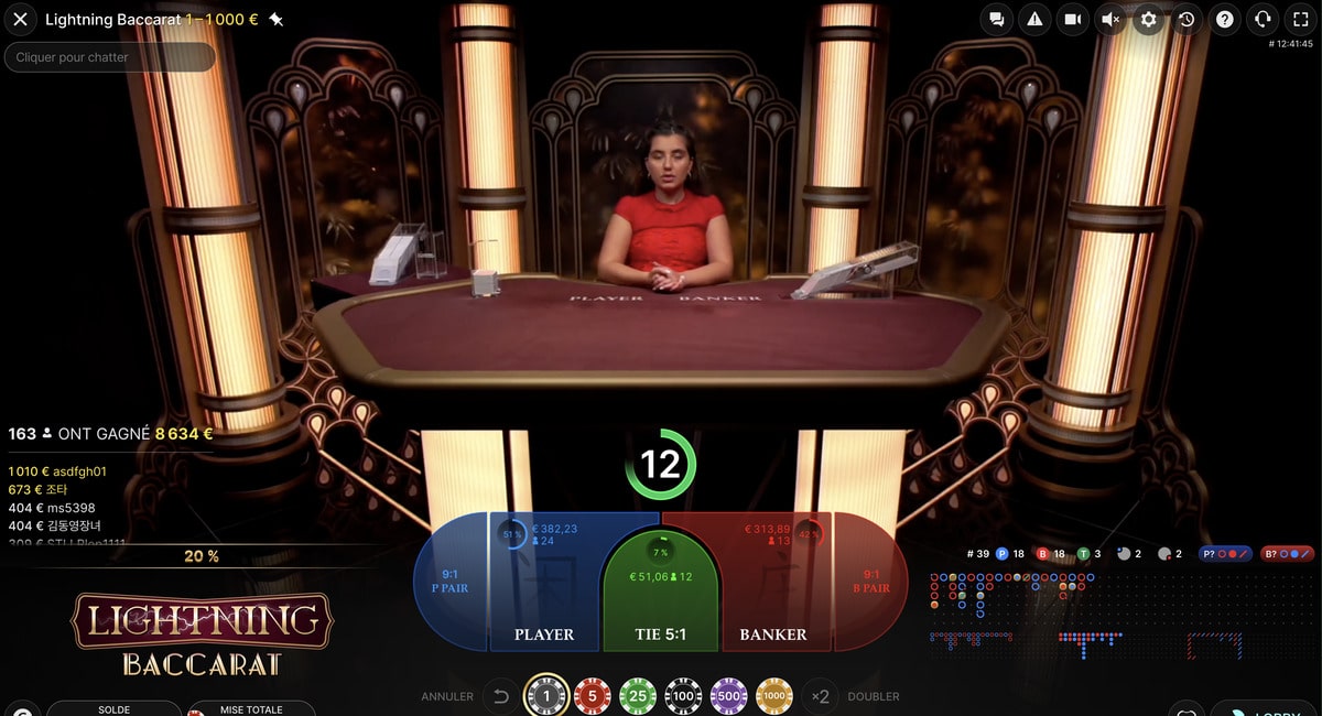 Live Lightning Baccarat