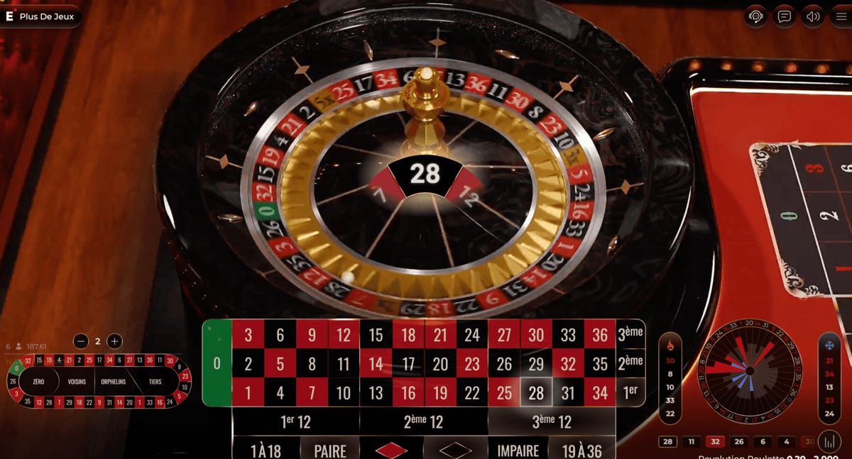 Numero Gagnant sur la Revolution Roulette